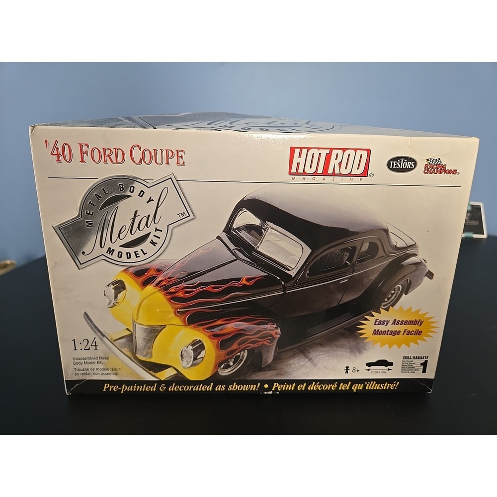 OPEN BOX '40 Ford Coupe‎ 1:24 Scale IMMA Metal Body Pre-Painted Model Kit 1998